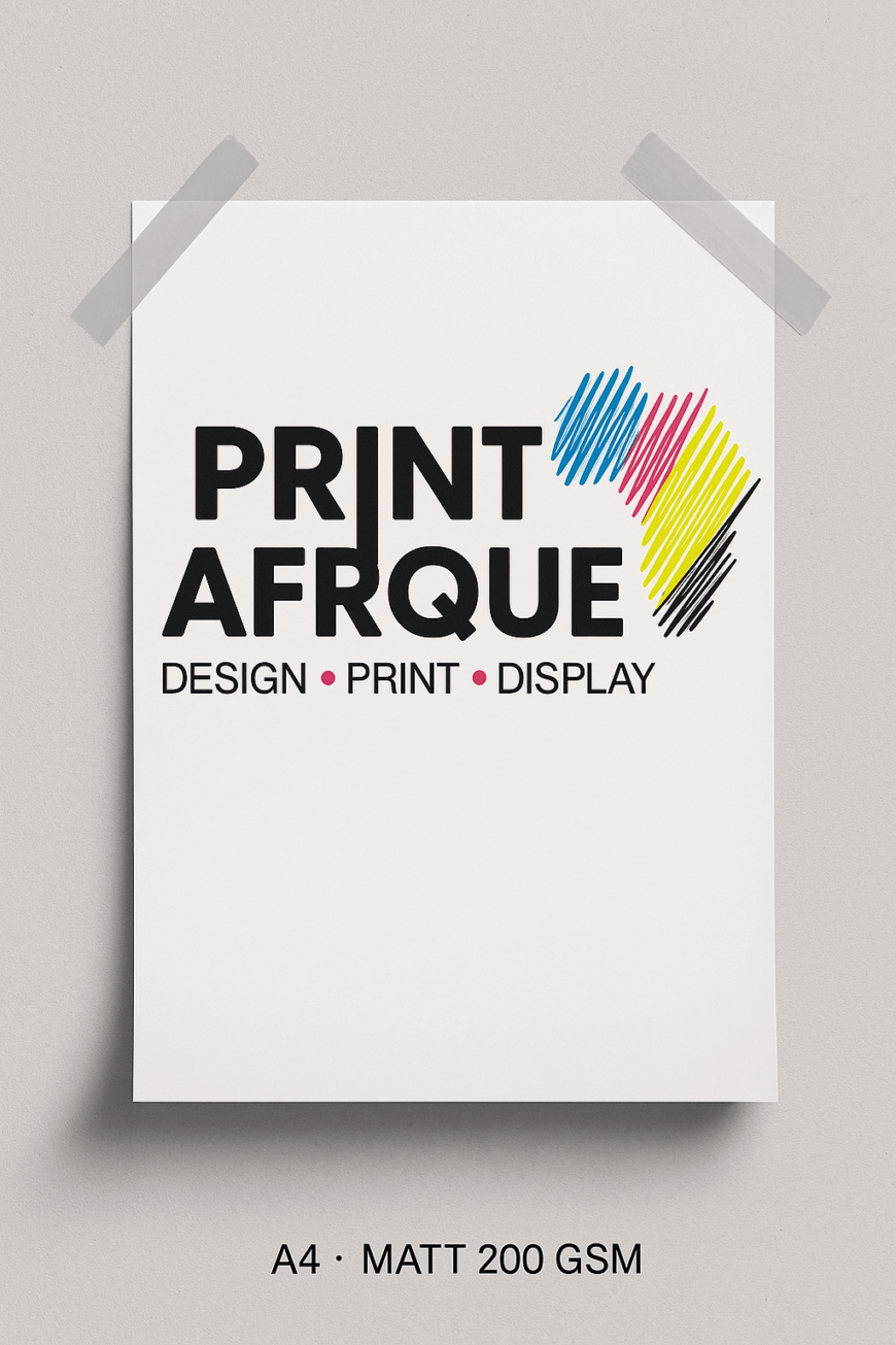 Poster Paper A4 – Matt 200 gsm